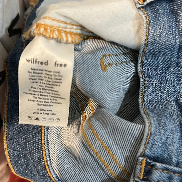 Wilfred Free vintage style folded hem Jeans Shorts Sz  4 - Picture 7 of 10